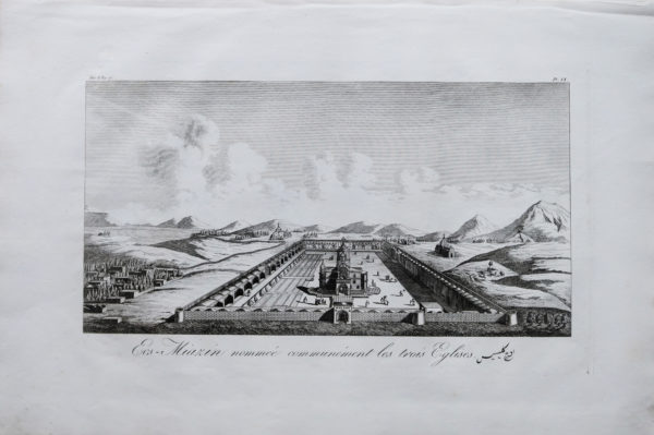 Gravure ancienne - Etchmiadzin - Ecs-Miazin - Arménie