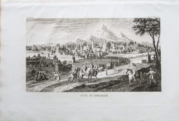 Gravure ancienne - Vue d’Ispahan - Iran