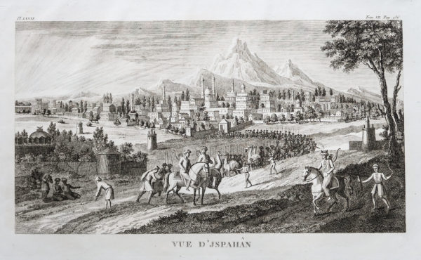 Gravure ancienne - Vue d’Ispahan - Iran
