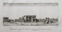 Gravure ancienne - Caravansérails de Charun - Perse