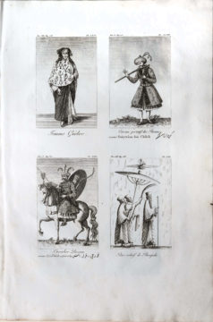 Gravure ancienne - Figures Perses