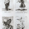 Gravure ancienne - Figures Perses