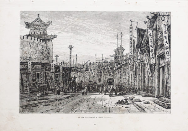 Lithographie ancienne de Pékin - Beijing