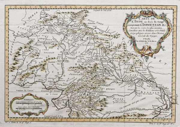 Carte géographique ancienne de l’Hindoustan