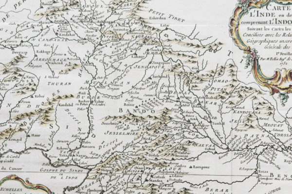 Carte géographique ancienne de l’Hindoustan
