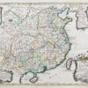 Carte géographique ancienne de la Chine