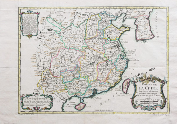 Carte géographique ancienne de la Chine