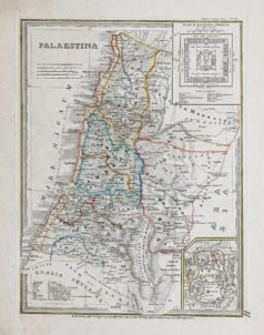 Carte géographique ancienne de la Palestine
