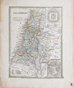 Carte géographique ancienne de la Palestine
