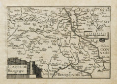 Carte géographique ancienne de la Bourgogne