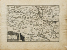 Carte géographique ancienne de la Bourgogne