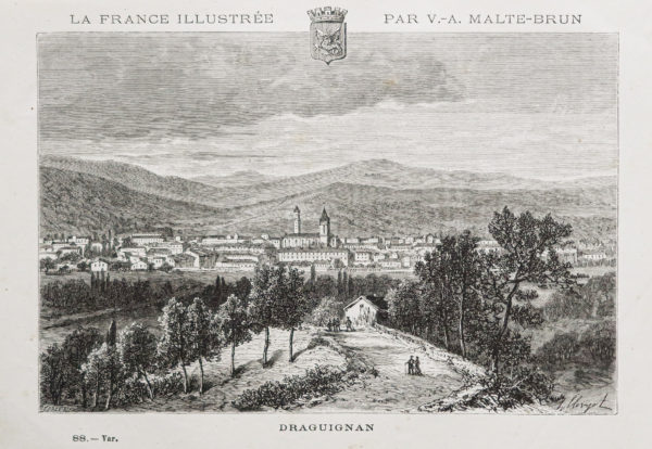 Gravure ancienne de Draguignan