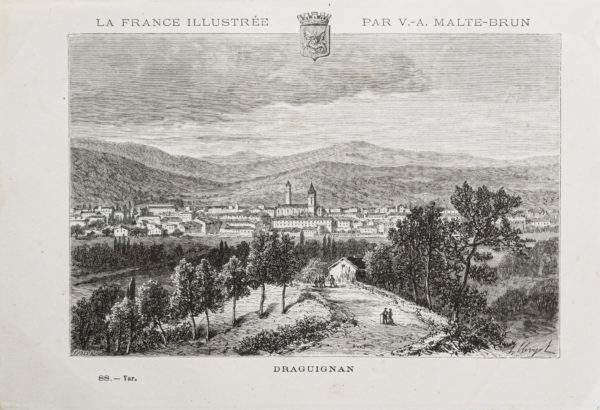 Gravure ancienne de Draguignan
