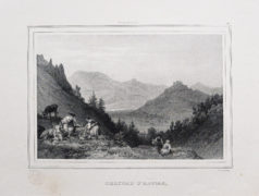 Lithographie ancienne - Château d’Artias
