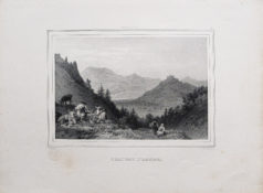 Lithographie ancienne - Château d’Artias