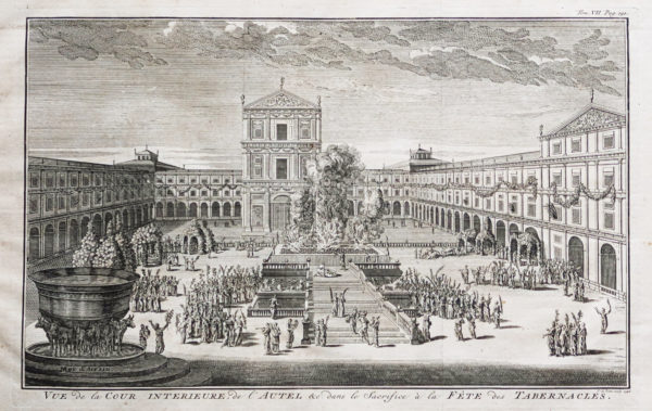 Gravure ancienne - Fête des Tabernacles