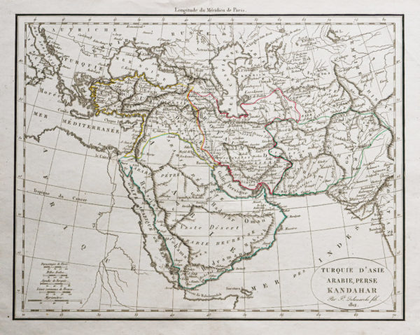 Carte géographique ancienne - Arabie - Proche Orient