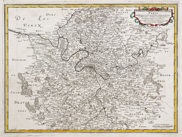 Carte ancienne de l’Île de France - Paris