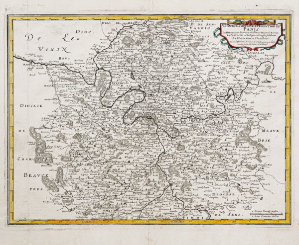 Carte ancienne de l’Île de France - Paris