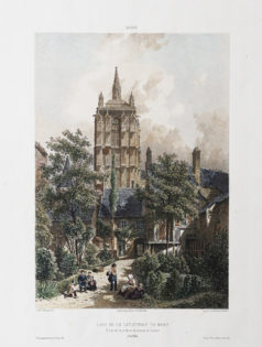 Lithographie ancienne du Mans