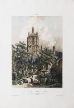 Lithographie ancienne du Mans