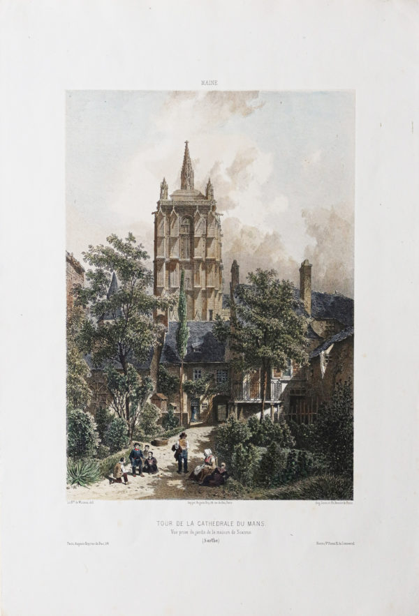 Lithographie ancienne du Mans