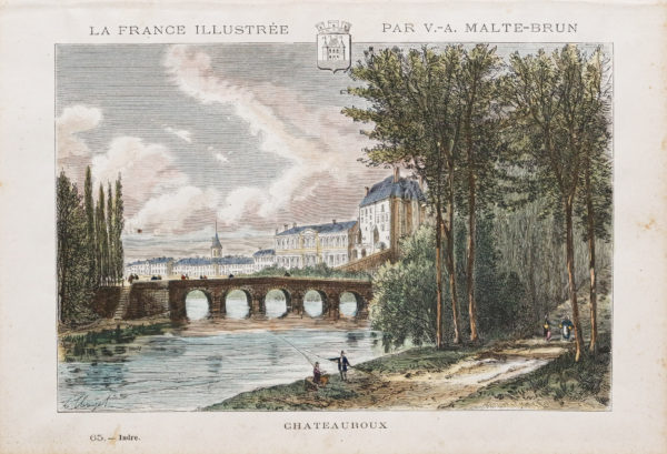 Gravure ancienne de Châteauroux