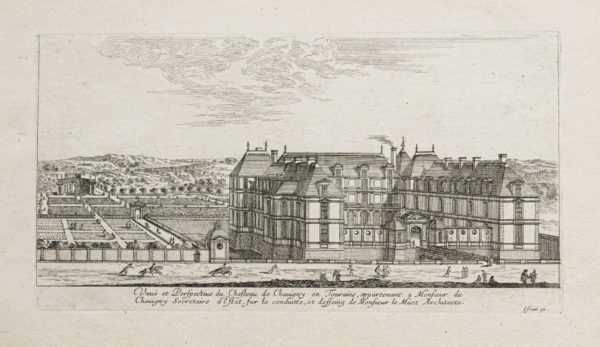 Gravure ancienne du Château de Chavigny