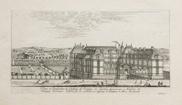Gravure ancienne du Château de Chavigny