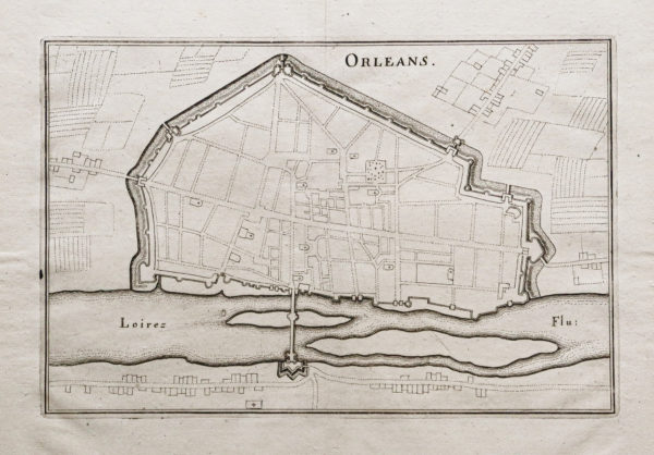 Gravure ancienne d'Orléans