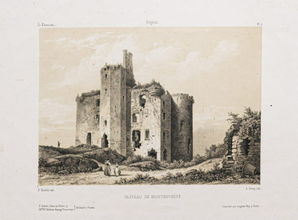 Lithographie ancienne - Château de Montrevault