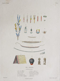Gravure ancienne - Île Birara - Papouasie - Nouvelle Guinée