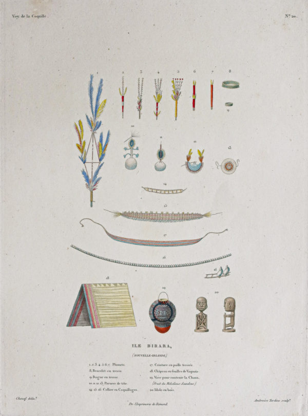 Gravure ancienne - Île Birara - Papouasie - Nouvelle Guinée