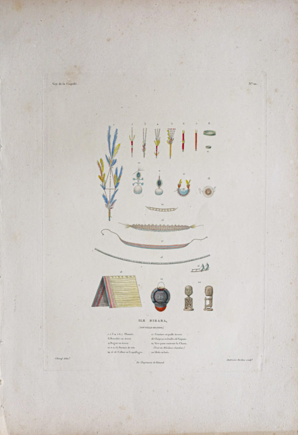 Gravure ancienne - Île Birara - Papouasie - Nouvelle Guinée