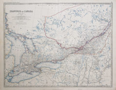 Carte géographique ancienne du Canada