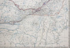 Carte géographique ancienne du Canada