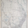 Carte géographique ancienne de l'Australie