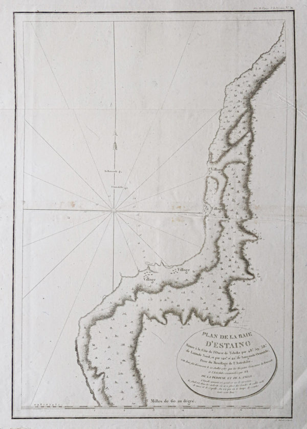 Carte Marine ancienne - Baie d’Estaing - Russie