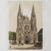 Lithographie ancienne - Eglise de St Ouen - Rouen