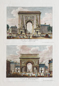 Gravure ancienne - Porte Saint Denis - Porte Saint Martin