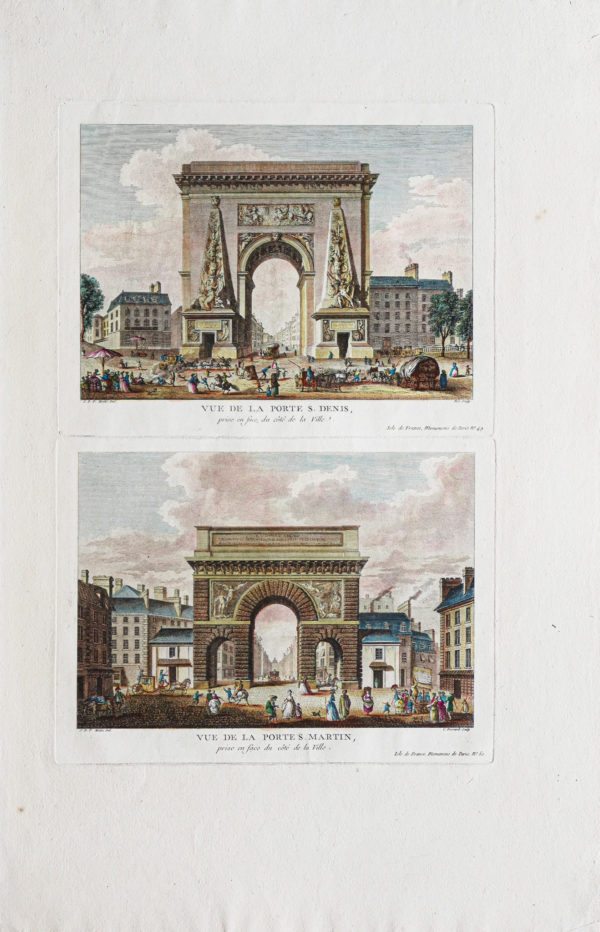 Gravure ancienne - Porte Saint Denis - Porte Saint Martin