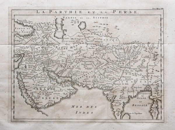 Carte géographique ancienne - Parthie - Iran