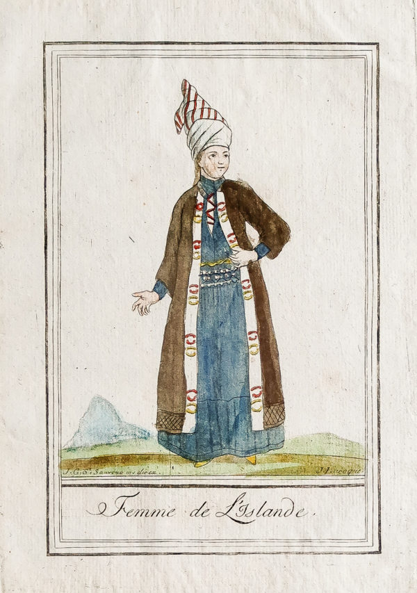 Gravure ancienne - Femme islandaise