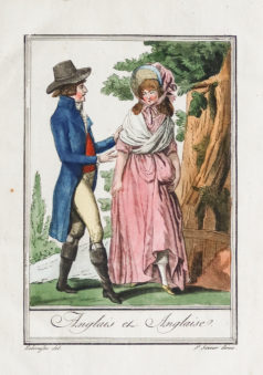 Gravure ancienne - Anglais et Anglaise