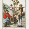 Gravure ancienne - Paysans et paysannes Anglais