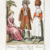 Gravure ancienne - Hommes et femmes Autrichien