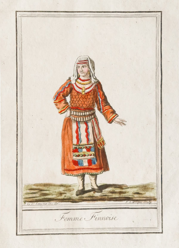 Gravure ancienne - Femme Finnoise