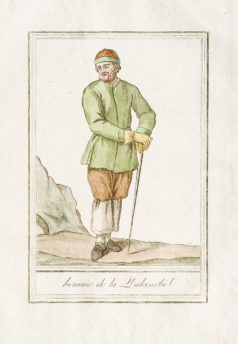 Gravure ancienne - Homme de Suède