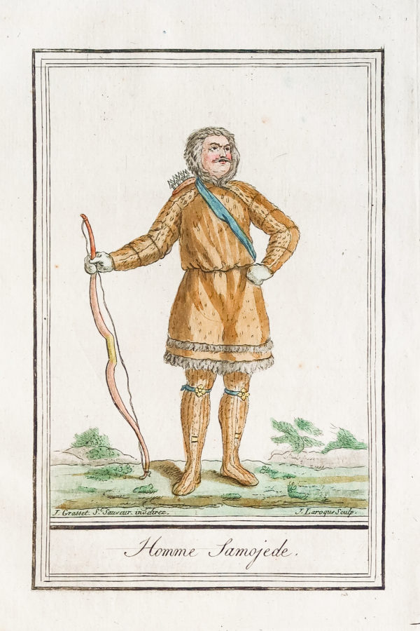 Gravure ancienne - Homme de Sibérie
