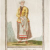 Gravure ancienne - Femme de Suède